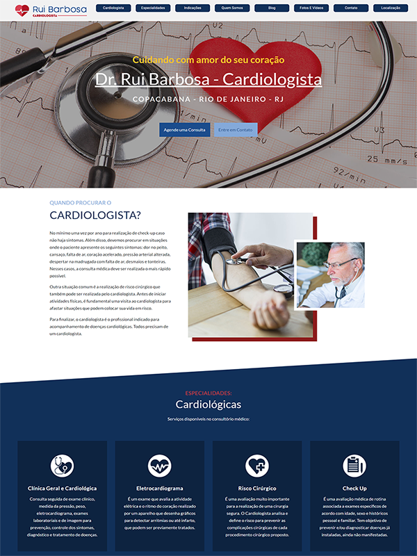 Landing Page do Cardiologista Dr. Rui Barbosa